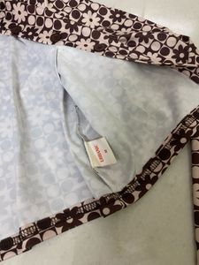 Retro Floral Print Cropped Shirt