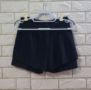 Coorun Black Women's Athletic Shorts