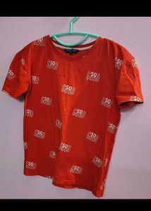 Red Graphic Print T-Shirt
