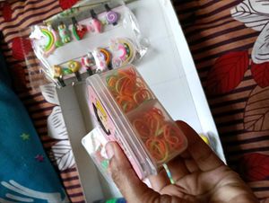 Kids Hair Accessories &amp; Rubber Bands Set