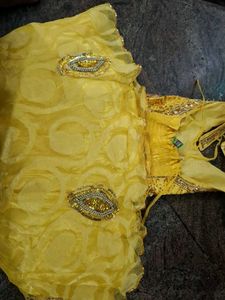 Stunning Yellow Embellished Ethnic Gown