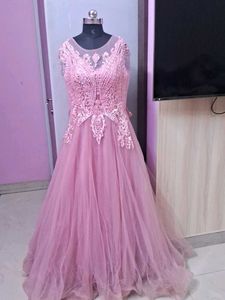 Elegant Pink Ethnic Gown