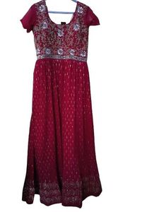 Exquisite Red Embellished Gown