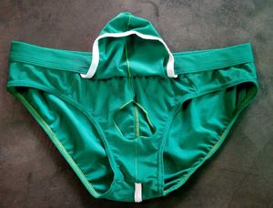 Men's sexy Gun egg split briefs