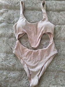 Cabana del Sol ribbed cutout bodysuit