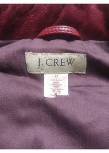 js. crew original  Burgundy Leather Vest
