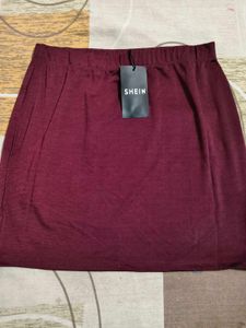 Burgundy Shein Mini Skirt