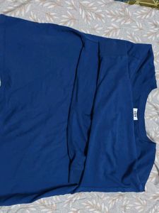 Blue Graphic Print Long Sleeve Top