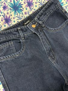 Unlimited Dark Blue Denim Wide Leg Jeans