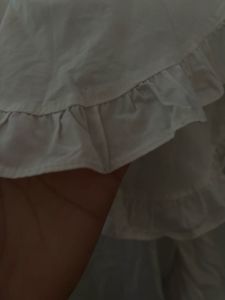 White Ruffled Collar Blouse
