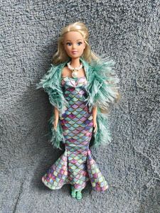 Steffi Mermaid Doll with Faux Fur Stole