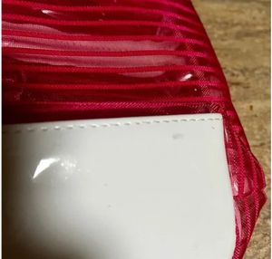 Elizabeth Arden Hot Pink And White Cosmetic Pouch