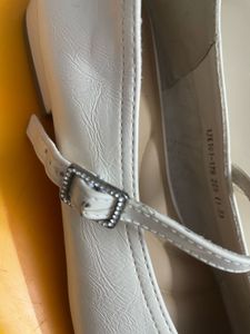 Chic White Mary Jane Flats