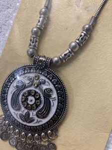 Oxidised Long Necklace