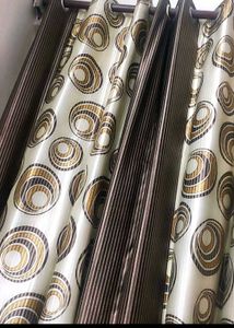 Brown 🟤 Printed 9 Feet 4 Curtains