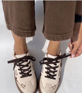 Cute Teddy Bear Embroidered Sneakers