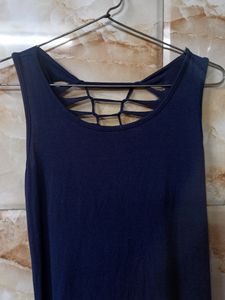 Navy Blue Maxi Dress with Strappy Back