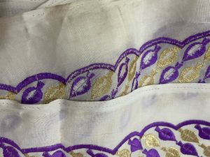 White/Purple Dupatta