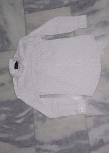 Men's Small Print Button-Up Shirt