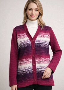 Stylish Striped Knit Cardigan