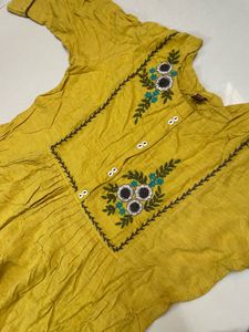Yellow Embroidered Kurta Set