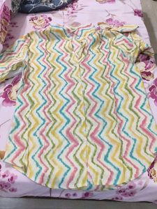 pure cotton lehariya print shirt