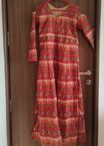 Indowestern Cold Shoulder Ethnic Dress
