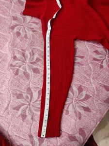 Red full sleeves high-neck pullover ❤️