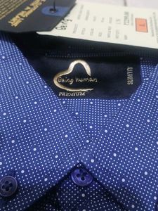 Being Human Blue Polka Dot Shirt