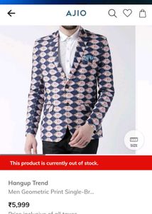 Multicolored printed Men's blazer