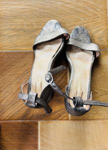 Sparkly Silver Heels