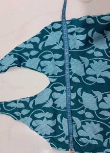 Floral halter neck short kurti