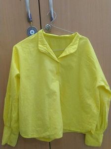 Bright Yellow Puff Sleeve Top