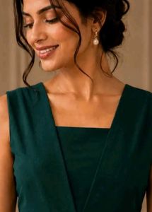 Elegant Sleeveless Green Maxi Dress