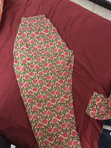 Floral Print Kurta and Pant Set