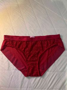 Red Lace Trim Briefs