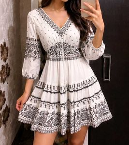 Boho Print Mini Dress