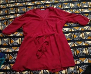 V-Neck  Tunic Top