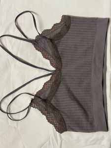 Lace Trim Bralette Top (free size)