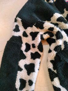 Cow Print Fleece Jacket🐄🤠🩰📦🪞🍂