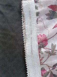 Floral Print Dupatta with Lace Border