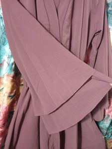 Elegant Tiered Abaya Gown with Hijab