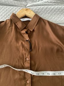 Classic Brown Button-Up Shirt