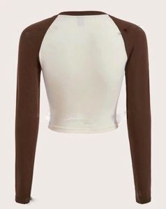 Graphic Print Long Sleeve Crop Top