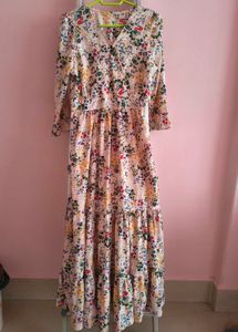 Floral Print Tiered Maxi Dress