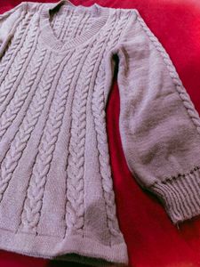 Cozy Cable Knit V-Neck Sweater