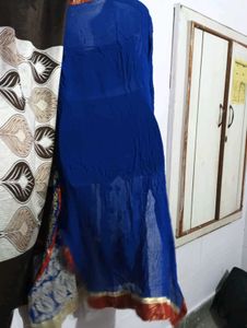 navy blue kurti with duppatta and plazo