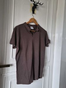 Zara Men's Textured Polo T-Shirt