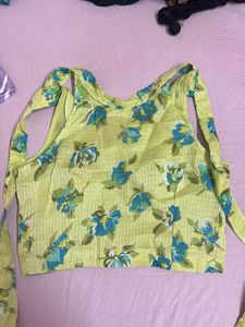 Floral Crop Top Skirt Set