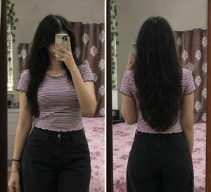 Striped Ruffle Tee 🌷
